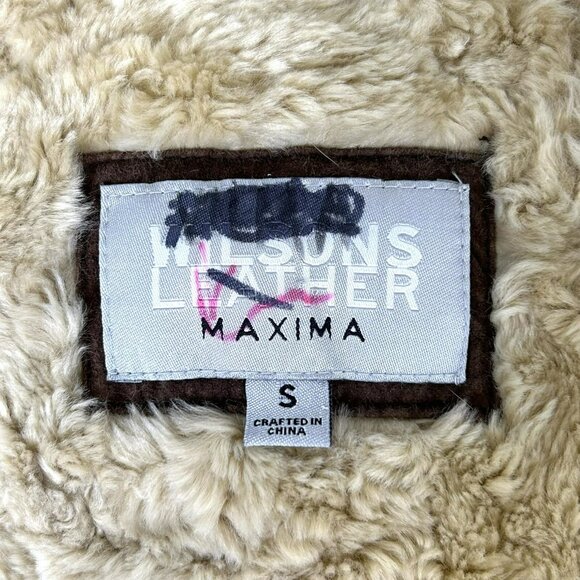 Y2K Leather Suede Coat Womens Small Boho Toggle Penny Lane Hipster Brown - Picture 4 of 5